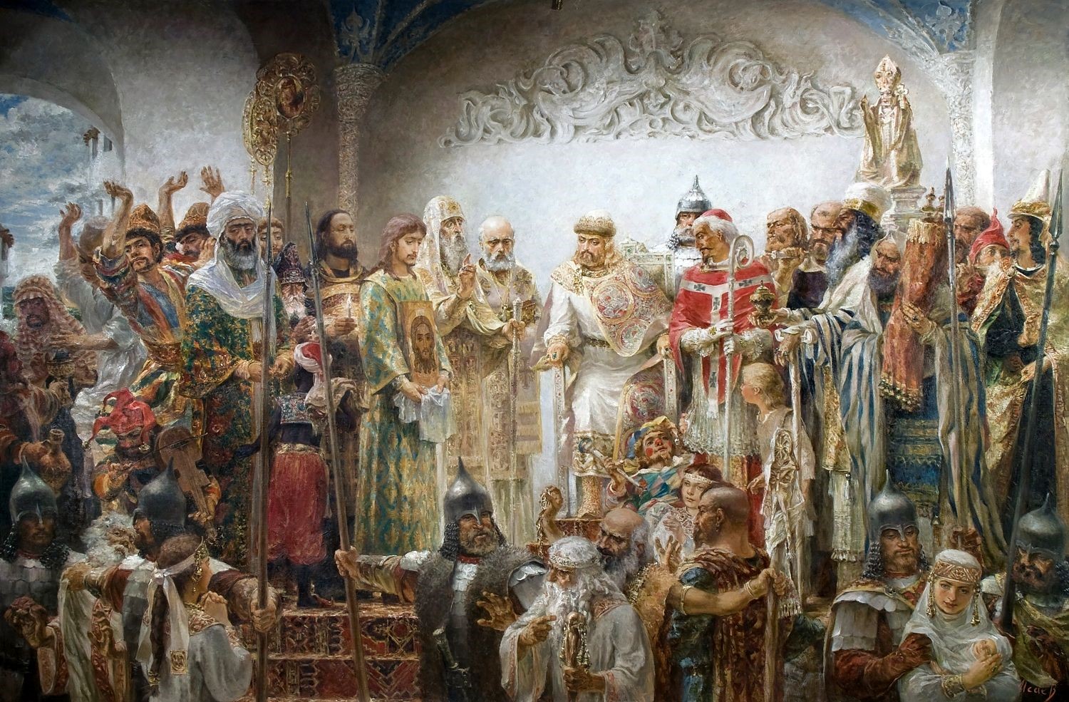 Выбор религии владимиром на руси. «Крещение князя Владимира» (1893).